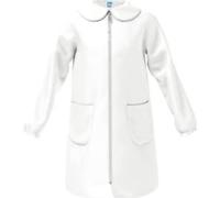 La Primula Verde Grembiule Scuola Elementare Infanzia da Bambina Siggi, Bianco, Zip, Con e Senza Logo, dai 6 ai 15 anni. Calza Omaggio. Consigliato per Materna, Elementari, Medie (14 anni, no logo)