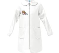 La Primula Verde Grembiule Scuola Elementare Infanzia da Bambina Siggi, Bianco, Zip, Con e Senza Logo, dai 6 ai 15 anni. Consigliato per Materna, Elementari, Medie