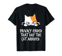 La Privacy è finita Quel Giorno Il Gatto è Arrivato Divertente Gioco di Parole Maglietta