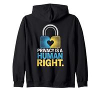 La Privacy è Un Lucchetto di Sicurezza Digitale per Diritti Umani Felpa con Cappuccio