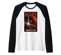 La prossima frontiera Spaziale di Mars Humanity Maglia con Maniche Raglan