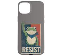 La protesta dei Portland Frog resiste all'arte politica retrò angosciata Custodia per iPhone 15 Plus