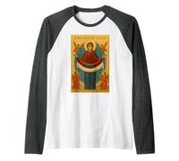 La Protezione della Santissima Madre di Dio - Theotokos Maglia con Maniche Raglan