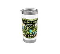La protezione dell'ambiente è il mio obiettivo - Consapevolezza ecologica Bicchiere termico in acciaio inox doppia parete