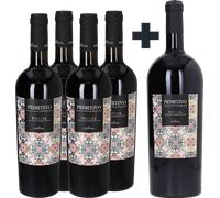 La Pruina Vini 4+1 Magnum Gratis Primitivo Puglia IGT 2024 - 4 x 0,75 L + 1,5 L