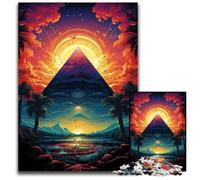 La psichedelia colorata del deserto spaziale egiziano Puzzle da 1000 pezzi Puzzle impossibili per adulti Rompicapo ad alta difficoltà per adolescenti 1000 pezzi (38x26 cm)