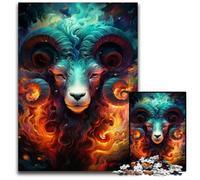 La psichedelia colorata del dio capra - Puzzle per adulti 1000 puzzle difficili per adulti - Regalo perfetto per genitori amanti amici - Età + 1000 pezzi (38x26 cm)