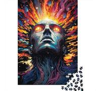 La psichedelia colorata del Dio dell'Universo Puzzle Decompressione Giocattoli Puzzle di carta rettangolare per bambini Regali di Natale 1000 pezzi (38x26 cm)