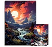 La psichedelia colorata del lago di Lucerna Puzzle da 1000 pezzi per adulti Puzzle di carta per adulti Attività per famiglie Fai da te Decorazione per la casa Regalo per le feste 1000 pezzi (38x26 cm)