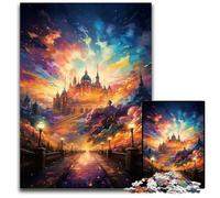 La psichedelia colorata del Palazzo Reale di Madrid Puzzle per adulti da 1000 pezzi Puzzle difficili per adulti feste e decorazioni per la casa 1000 pezzi (38x26 cm)