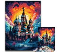 La psichedelia colorata della Cattedrale di San Basilio Puzzle da 1000 pezzi per adulti Puzzle difficili per adulti Idea regalo di compleanno Gioco rompicapo impegnativo 1000 pezzi (75x50 cm)