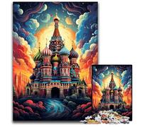 La psichedelia colorata della cattedrale di San Basilio puzzle da 1000 pezzi puzzle impossibili per adulti rompicapo ad alta difficoltà per adolescenti 1000 pezzi (75x50 cm)