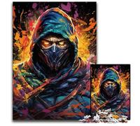 La psichedelia colorata di Ninja Killer Puzzle da 1000 pezzi Regali Puzzle impossibili per adulti Perfetto per decorazioni per la casa Compleanni Feste e regali 1000 pezzi (38x26 cm)