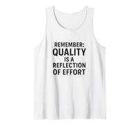 La qualità è Un riflesso dello Sforzo | Regalo per la Giornata Mondiale della qualità Canotta