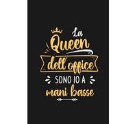 La queen dell'office sono io a mani basse: Quaderno Divertente per ufficio, Quaderno a quadretti con frase divertente. Regalo scherzo per ... per amici Umorismo da ufficio 120 pagine