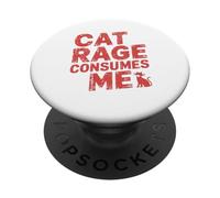 La rabbia dei gatti mi consuma PopSockets PopGrip Adesivo