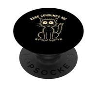 La rabbia mi consuma amante dei gatti divertente meme arrabbiato umorismo sarcastico PopSockets PopGrip Adesivo