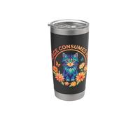 La rabbia mi consuma - gatto Desing Bicchiere termico in acciaio inox doppia parete