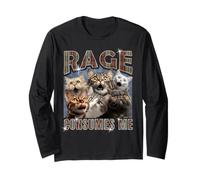 La rabbia mi consuma | Meme divertente per gatti su Internet Maglia a Manica