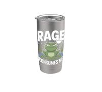 La rabbia mi consuma rana Bicchiere termico in acciaio inox doppia parete
