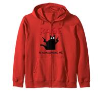 La Rabbia Mi consuma Un Buffo Gattino Felpa con Cappuccio