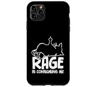 La rabbia mi consuma un divertente meme sciocco con il gatto che sta fissando Custodia per iPhone 11 Pro Max