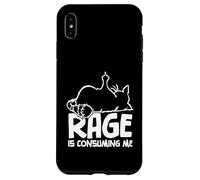 La rabbia mi consuma un divertente meme sciocco con il gatto che sta fissando Custodia per iPhone XS Max