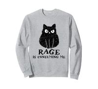 La Rabbia Mi consuma Un Divertente Meme Sciocco con Il Gatto Che Sta fissando Felpa