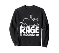 La Rabbia Mi consuma Un Divertente Meme Sciocco con Il Gatto Che Sta fissando Felpa