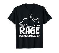 La Rabbia Mi consuma Un Divertente Meme Sciocco con Il Gatto Che Sta fissando Maglietta