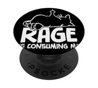 La rabbia mi consuma un divertente meme sciocco con il gatto che sta fissando PopSockets PopGrip Adesivo