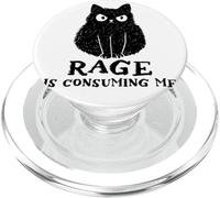 La rabbia mi consuma un divertente meme sciocco con il gatto che sta fissando PopSockets PopGrip per MagSafe