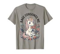 La Rabbia Mi consuma Un Meme sull'unicorno Maglietta