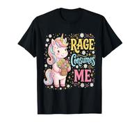La Rabbia Mi consuma Un Meme sull'unicorno Maglietta