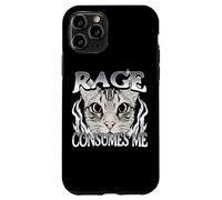 La rabbia mi consuma un meme umoristico sui gatti Custodia per iPhone 11 Pro