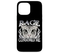 La rabbia mi consuma un meme umoristico sui gatti Custodia per iPhone 13 Pro Max