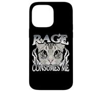 La rabbia mi consuma un meme umoristico sui gatti Custodia per iPhone 14 Pro Max