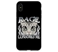 La rabbia mi consuma un meme umoristico sui gatti Custodia per iPhone XS Max