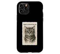 La rabbia mi sta consumando divertente sciocco che fissa il gatto meme Sumi-e Custodia per iPhone 11 Pro