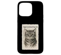 La rabbia mi sta consumando divertente sciocco che fissa il gatto meme Sumi-e Custodia per iPhone 15 Pro Max
