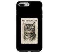 La rabbia mi sta consumando divertente sciocco che fissa il gatto meme Sumi-e Custodia per iPhone 7 Plus/8 Plus
