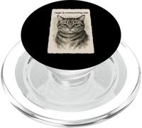 La rabbia mi sta consumando divertente sciocco che fissa il gatto meme Sumi-e PopSockets PopGrip per MagSafe