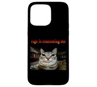La rabbia mi sta consumando Meme del gatto fisso Custodia per iPhone 15 Pro Max
