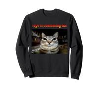 La Rabbia Mi Sta consumando Meme del Gatto Fisso Felpa