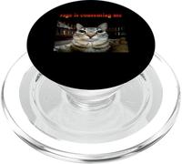La rabbia mi sta consumando Meme del gatto fisso PopSockets PopGrip per MagSafe