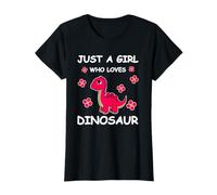 La Ragazza AMA i Dinosauri Maglietta