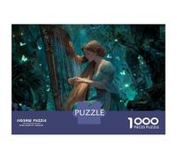 La Ragazza che Suona l'Arpa Jigsaw 1000Pcs Foresta Fatata Adulti E Bambini Puzzle Giochi Impossible 52x38cm/1000pcs