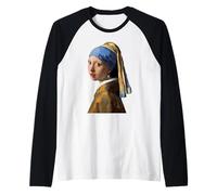 La Ragazza con Un orecchino di Perla di Johannes Vermeer Maglia con Maniche Raglan