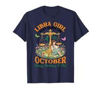 La Ragazza della Bilancia è Nata Il 4 Ottobre Buon Compleanno a Me Maglietta