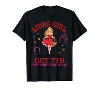 La Ragazza della Bilancia è Nata Il 7 Ottobre Buon Compleanno a Me Te Maglietta